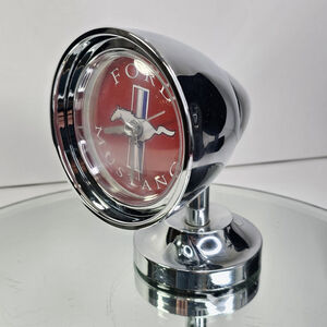 Ford Mustang Headlamp Style Desk Clock Battery Operated Read Description